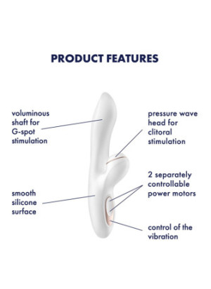 Vibromasseur rabbit blanc Pro+ G-spot Satisfyer - CC597126
